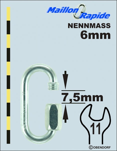Schraubglied - Maillon Rapid - Inox Edelstahl Oval Normal Schraubglied - Maillon Rapid - Inox Edelstahl Oval Normal
