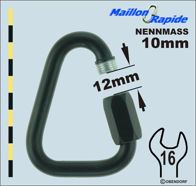 Schraubglied PSA/PPE - Maillon Rapid Stahl verzinkt Delta Dreieck Schraubglied PSA/PPE - Maillon Rapid Stahl verzinkt Delta Dreieck