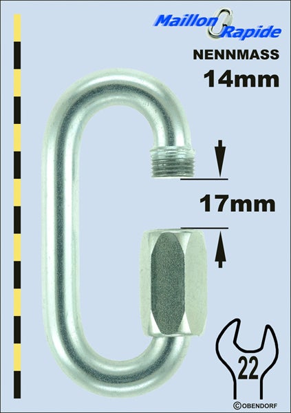Schraubglied - Maillon Rapid - Inox Edelstahl Oval Normal Schraubglied - Maillon Rapid - Inox Edelstahl Oval Normal