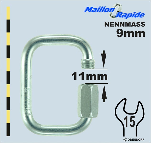Schraubglied - Maillon Rapid Inox Edelstahl Rechteck Schraubglied - Maillon Rapid Inox Edelstahl Rechteck