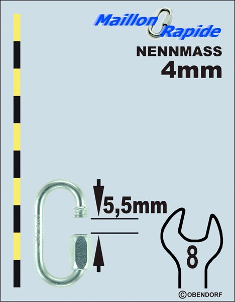 Schraubglied - Maillon Rapid - Inox Edelstahl Oval Normal Schraubglied - Maillon Rapid - Inox Edelstahl Oval Normal
