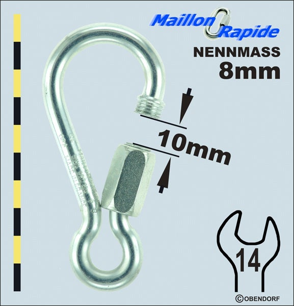 Schraubglied - Maillon Rapid Stahl Verzinkt Öse Schraubglied - Maillon Rapid Stahl Verzinkt Öse