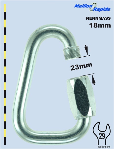 Schraubglied - Maillon Rapid - Stahl Verzinkt Delta Dreieck Schraubglied - Maillon Rapid - Stahl Verzinkt Delta Dreieck