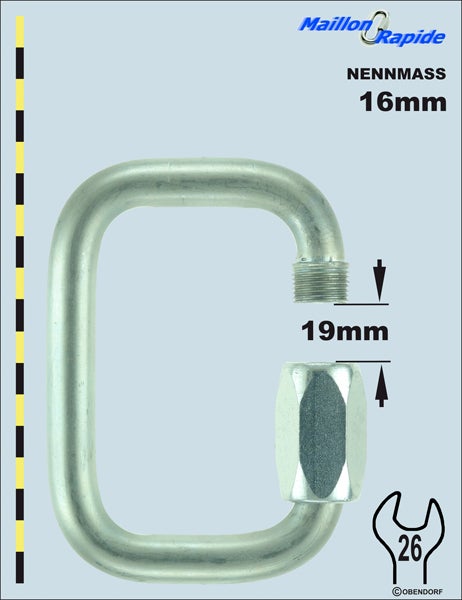 Schraubglied - Maillon Rapid Inox Edelstahl Rechteck Schraubglied - Maillon Rapid Inox Edelstahl Rechteck