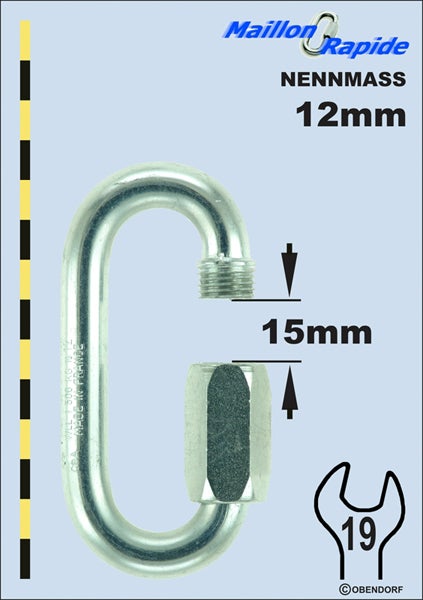 Schraubglied - Maillon Rapid - Inox Edelstahl Oval Normal Schraubglied - Maillon Rapid - Inox Edelstahl Oval Normal
