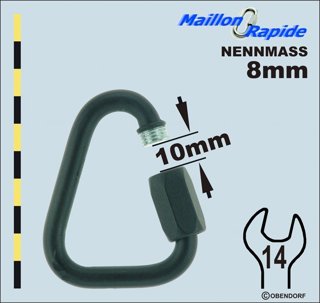 Schraubglied PSA/PPE - Maillon Rapid Stahl verzinkt Delta Dreieck Schraubglied PSA/PPE - Maillon Rapid Stahl verzinkt Delta Dreieck
