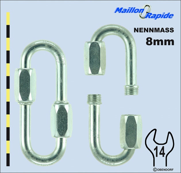 Schraubglied - Maillon Rapide - Teilbar - 2 Muttern Schraubglied - Maillon Rapide - Teilbar - 2 Muttern