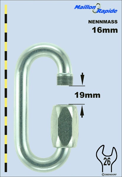Schraubglied - Maillon Rapid - Inox Edelstahl Oval Normal Schraubglied - Maillon Rapid - Inox Edelstahl Oval Normal