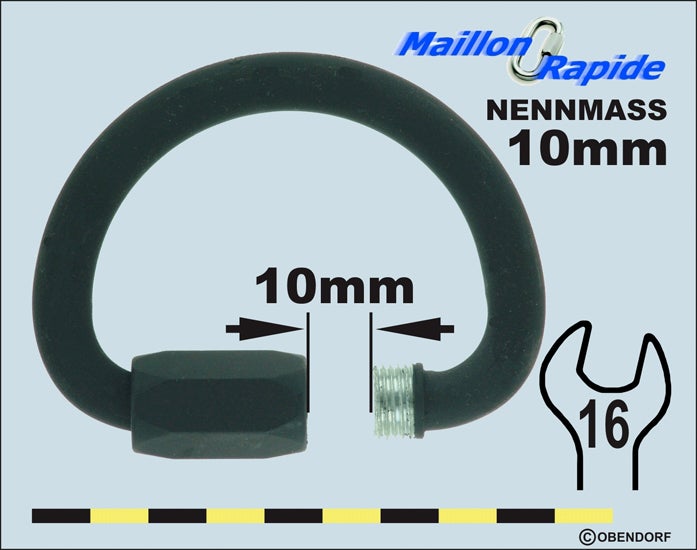 Schraubglied PSA/PPE - Maillon Rapid - Demi Rond - Halbrund - Zentralschraubglied Schraubglied PSA/PPE - Maillon Rapid - Demi Rond - Halbrund - Zentralschraubglied