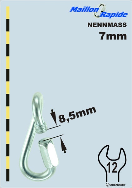 Schraubglied - Maillon Rapid Stahl Verzinkt Oval Normal TWIST Schraubglied - Maillon Rapid Stahl Verzinkt Oval Normal TWIST