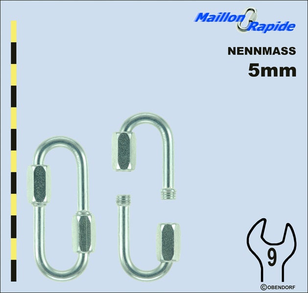 Schraubglied - Maillon Rapide - Teilbar - 2 Muttern Schraubglied - Maillon Rapide - Teilbar - 2 Muttern