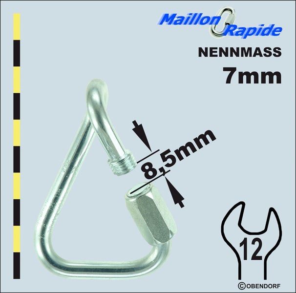 Schraubglied - Maillon Rapid Stahl Verzinkt Delta Dreieck TWIST Schraubglied - Maillon Rapid Stahl Verzinkt Delta Dreieck TWIST