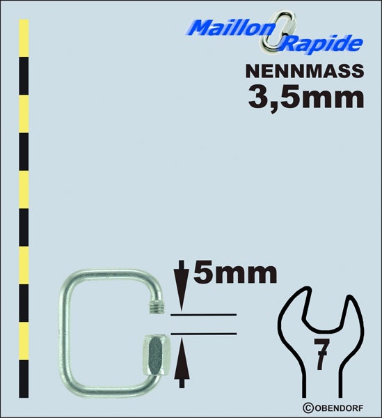 Schraubglied - Maillon Rapid Inox Edelstahl Rechteck Schraubglied - Maillon Rapid Inox Edelstahl Rechteck