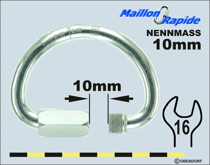 Schraubglied PSA/PPE - Maillon Rapid - Demi Rond - Halbrund - Zentralschraubglied Schraubglied PSA/PPE - Maillon Rapid - Demi Rond - Halbrund - Zentralschraubglied