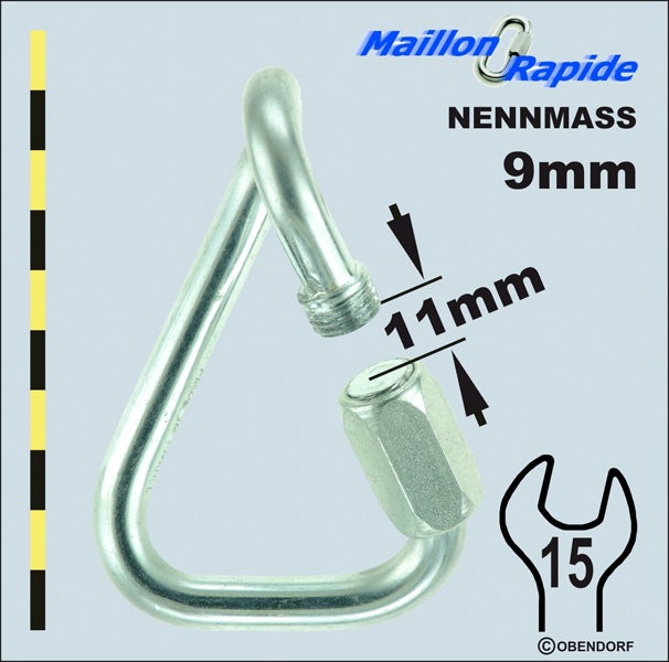Schraubglied - Maillon Rapid Stahl Verzinkt Delta Dreieck TWIST Schraubglied - Maillon Rapid Stahl Verzinkt Delta Dreieck TWIST