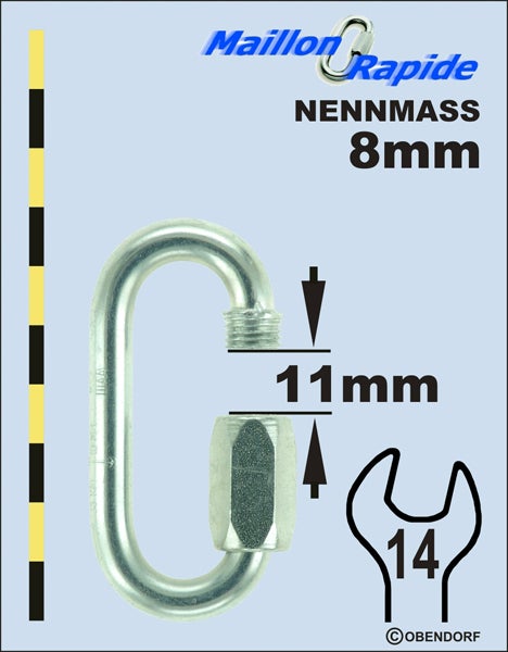 Schraubglied - Maillon Rapid - Inox Edelstahl Oval Normal Schraubglied - Maillon Rapid - Inox Edelstahl Oval Normal