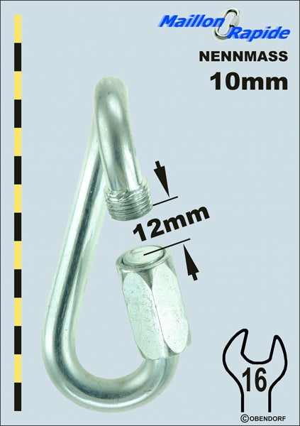 Schraubglied - Maillon Rapid Stahl Verzinkt Oval Normal TWIST Schraubglied - Maillon Rapid Stahl Verzinkt Oval Normal TWIST
