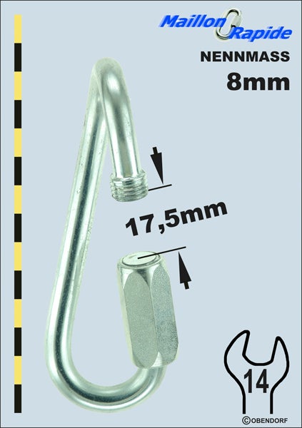 Schraubglied PSA/PPE - Maillon Rapid Stahl Verzinkt Oval Gross TWIST Schraubglied PSA/PPE - Maillon Rapid Stahl Verzinkt Oval Gross TWIST