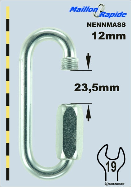 Schraubglied - Maillon Rapid - Inox Edelstahl Oval Gross Schraubglied - Maillon Rapid - Inox Edelstahl Oval Gross