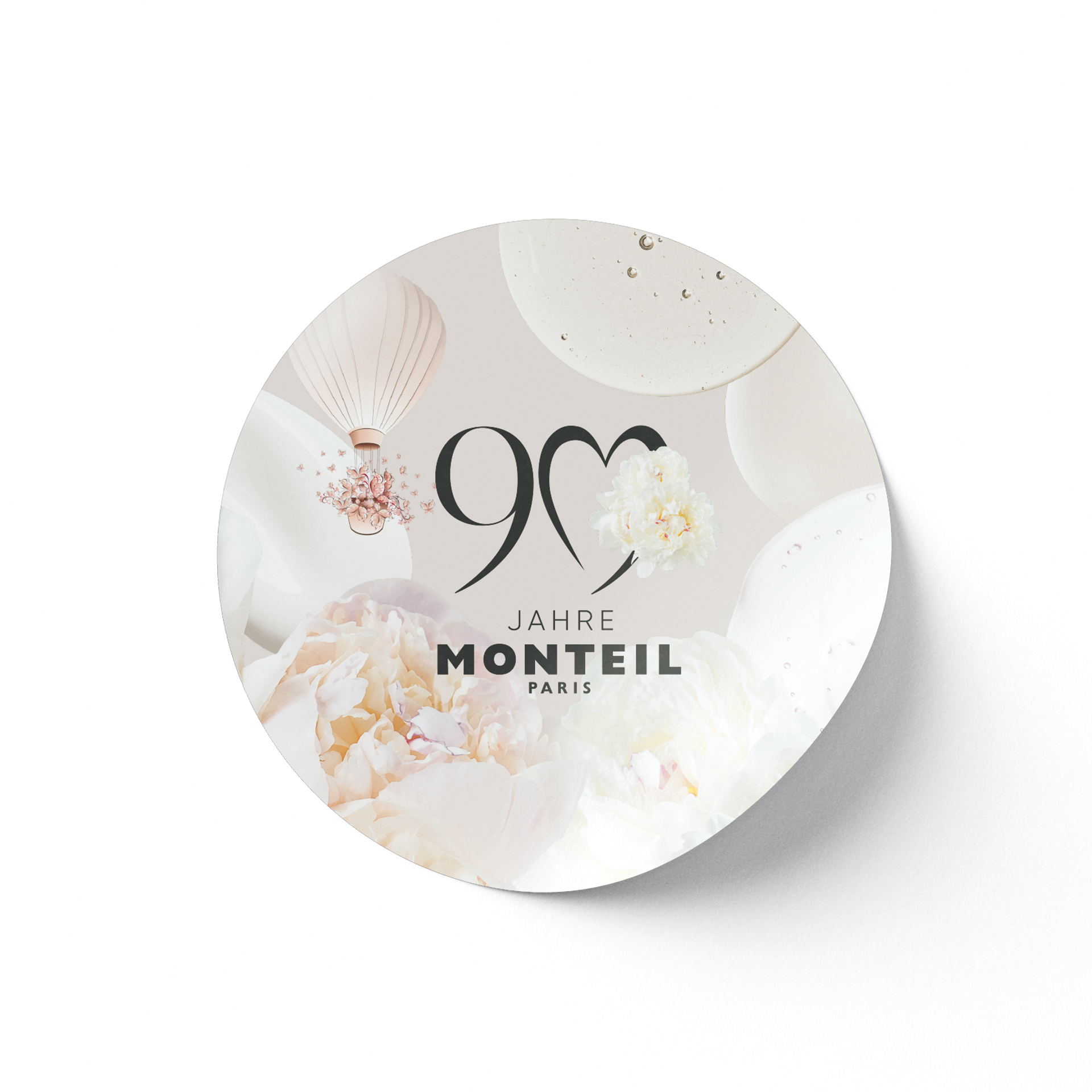 MONTEIL Schaufensteraufkleber 90 Jahre