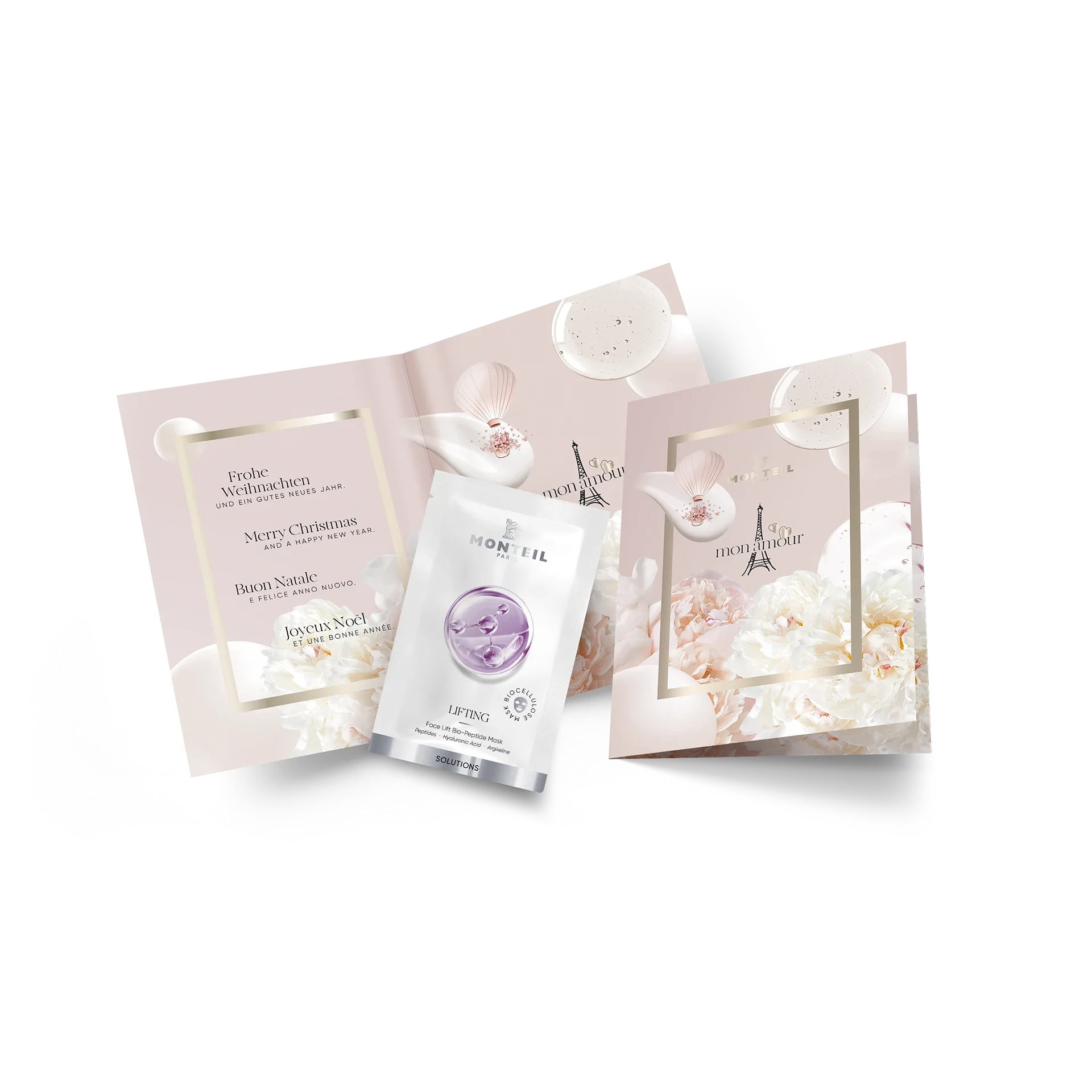 MON AMOUR Christmas Card inkl. Face Lift Bio-Peptide Mask