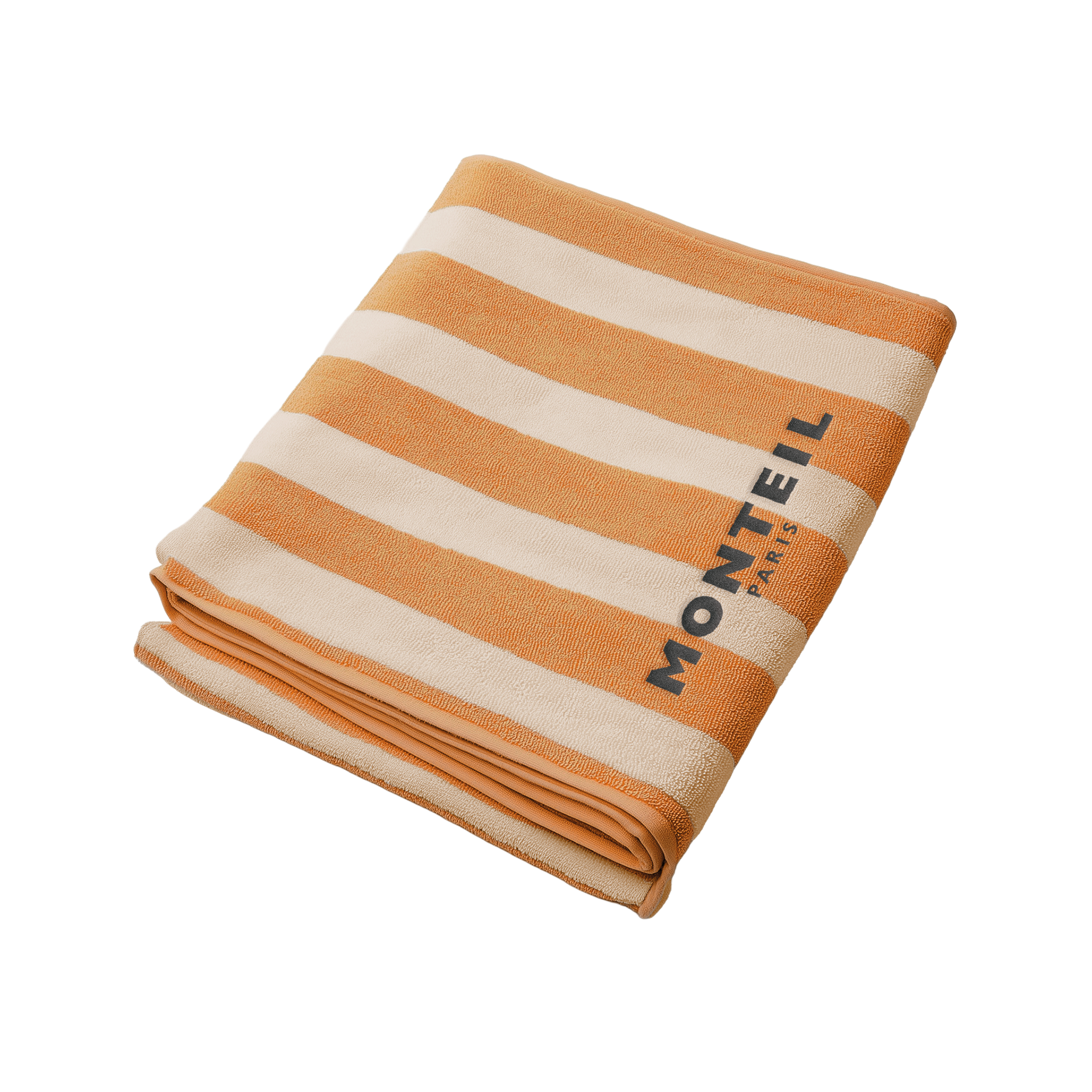 tuch, badetuch, gestreift, pfirsich, Monteil Paris