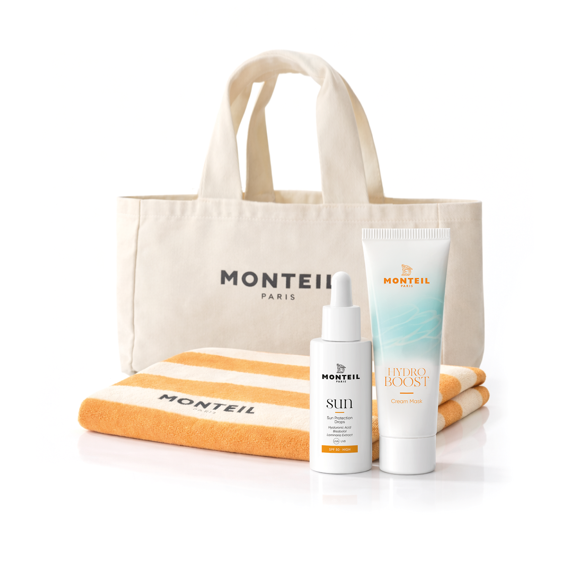 Tasche, Pflegekit, Sonnencreme, Handtuch, Hydro Boost